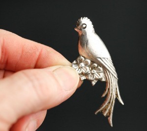 Silver Bird Pin